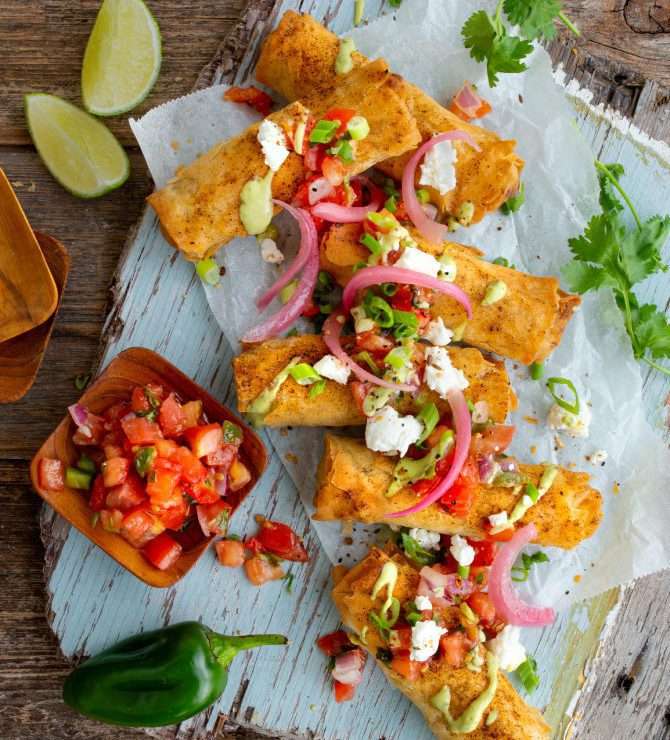 Spring Roll Taquitos SUMM! Recipes for Appetizers, Easy Meals